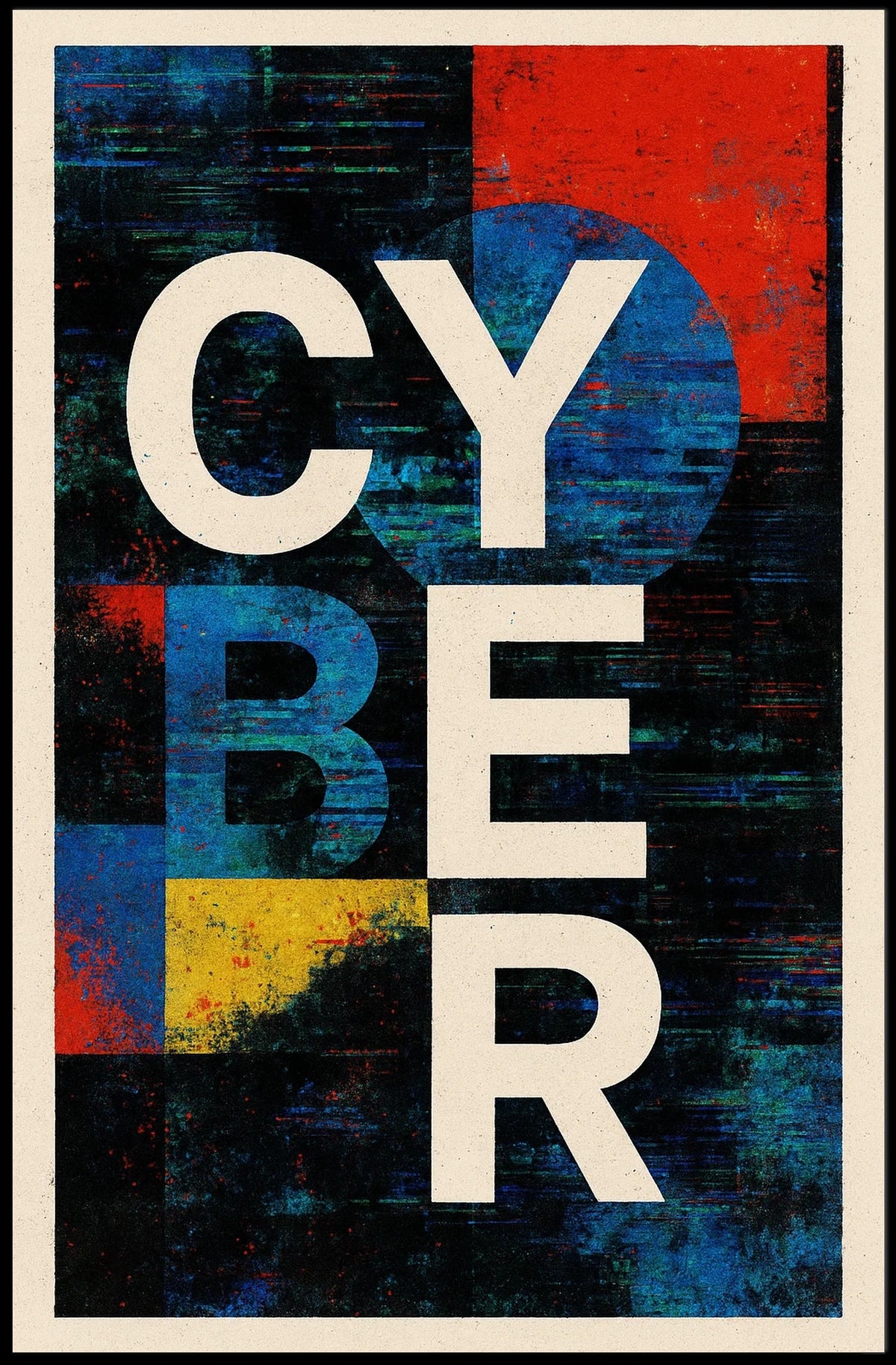 Cyber Abstract Abstract Poster