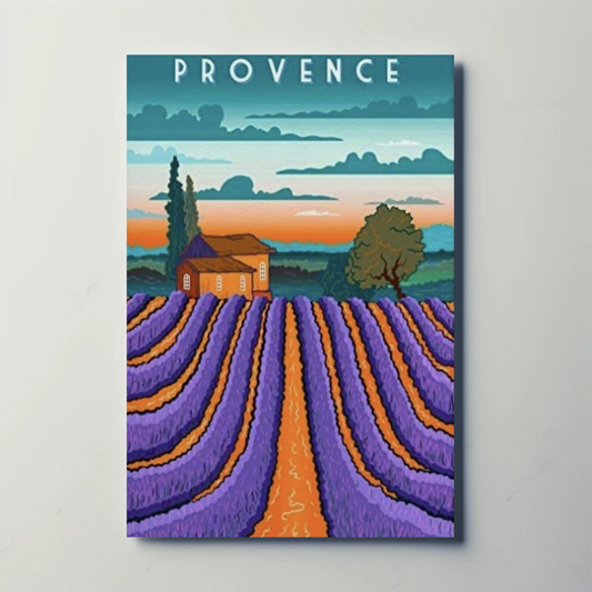 Provence Vintage Poster Lavender Fields
