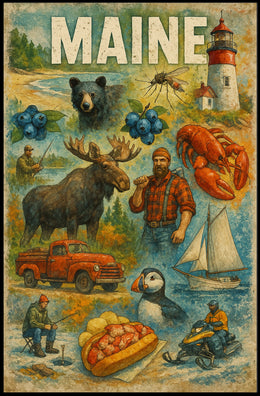 Discover Maine Poster