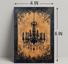 Vintage Elegance Ornate Chandelier Poster