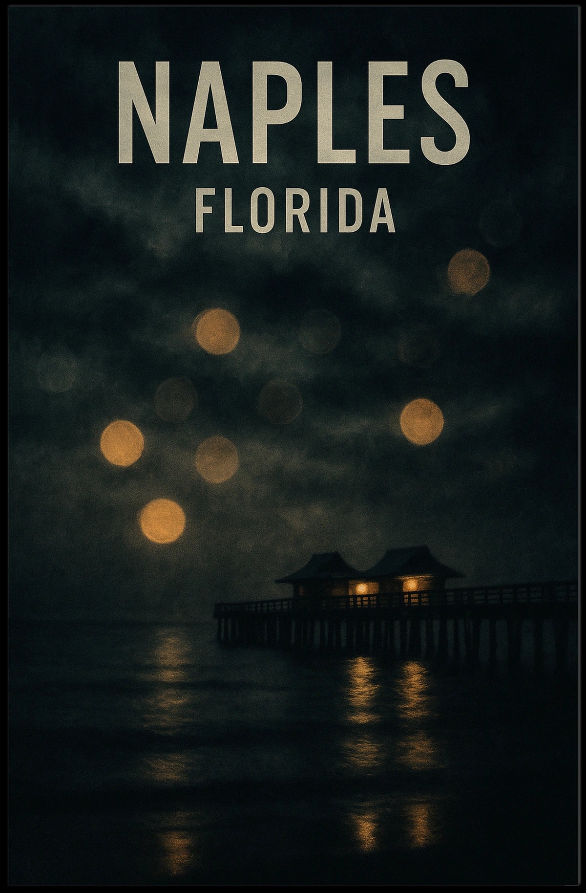 Naples, Florida Serene Nightscape Poster