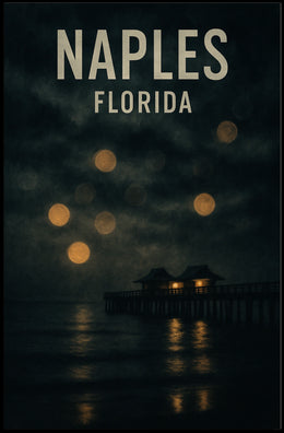 Naples, Florida Serene Nightscape Poster