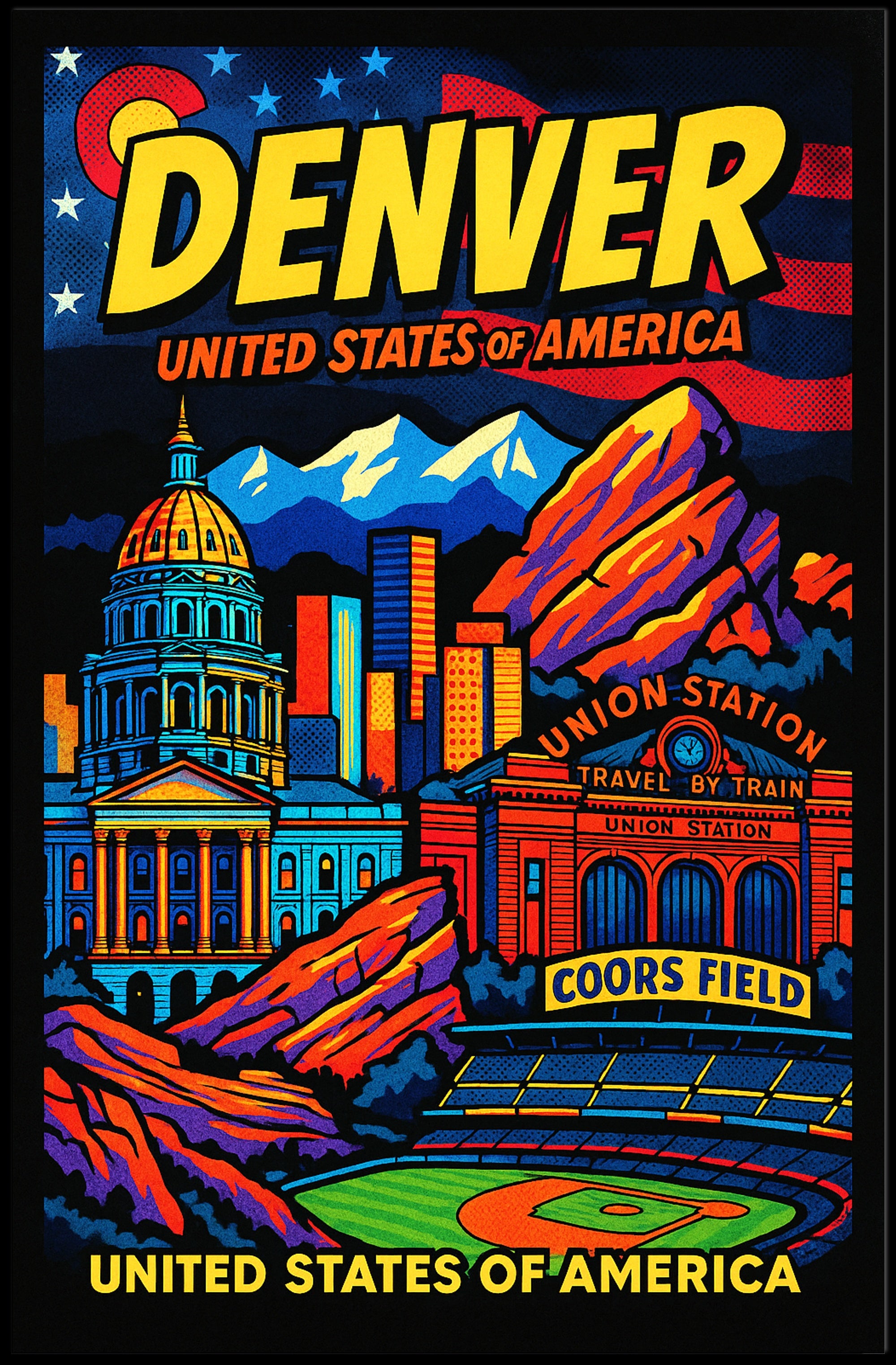 Denver United States of America Poster PosterGoat