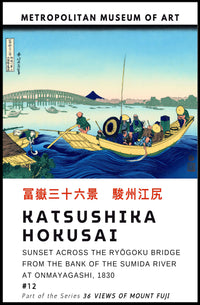 Katsushika Hokusai From the Bank of the Sumida River Poster
