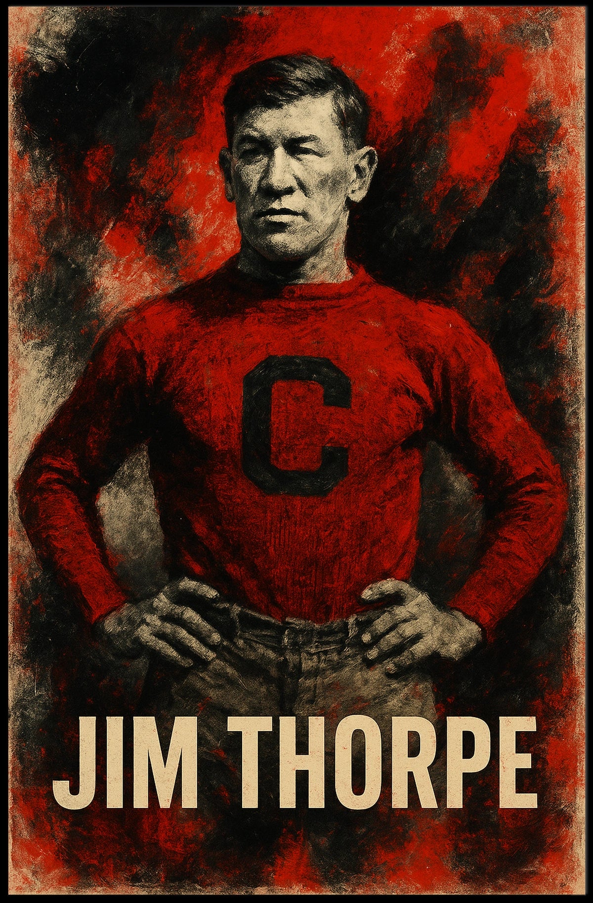 Jim Thorpe Legendary Athlete Poster