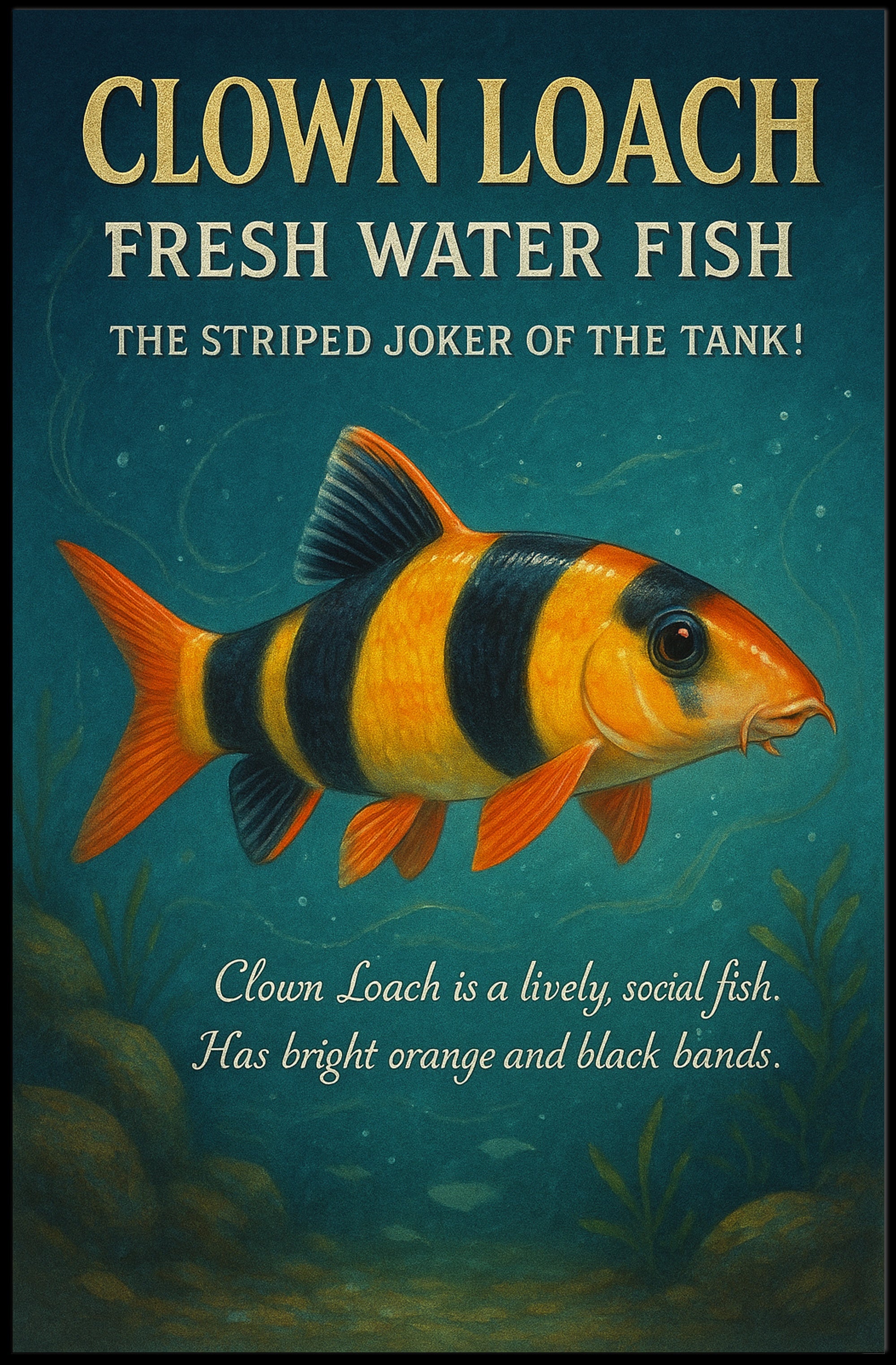 Clown Loach The Striped Joker Of The Poster