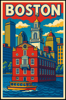Boston Cityscape Poster