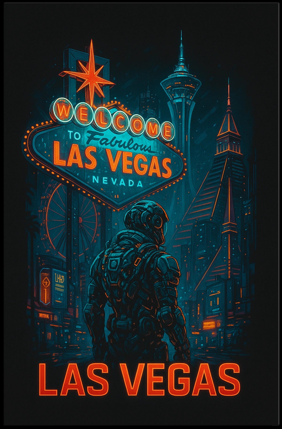 Welcome to Futuristic Las Vegas Poster