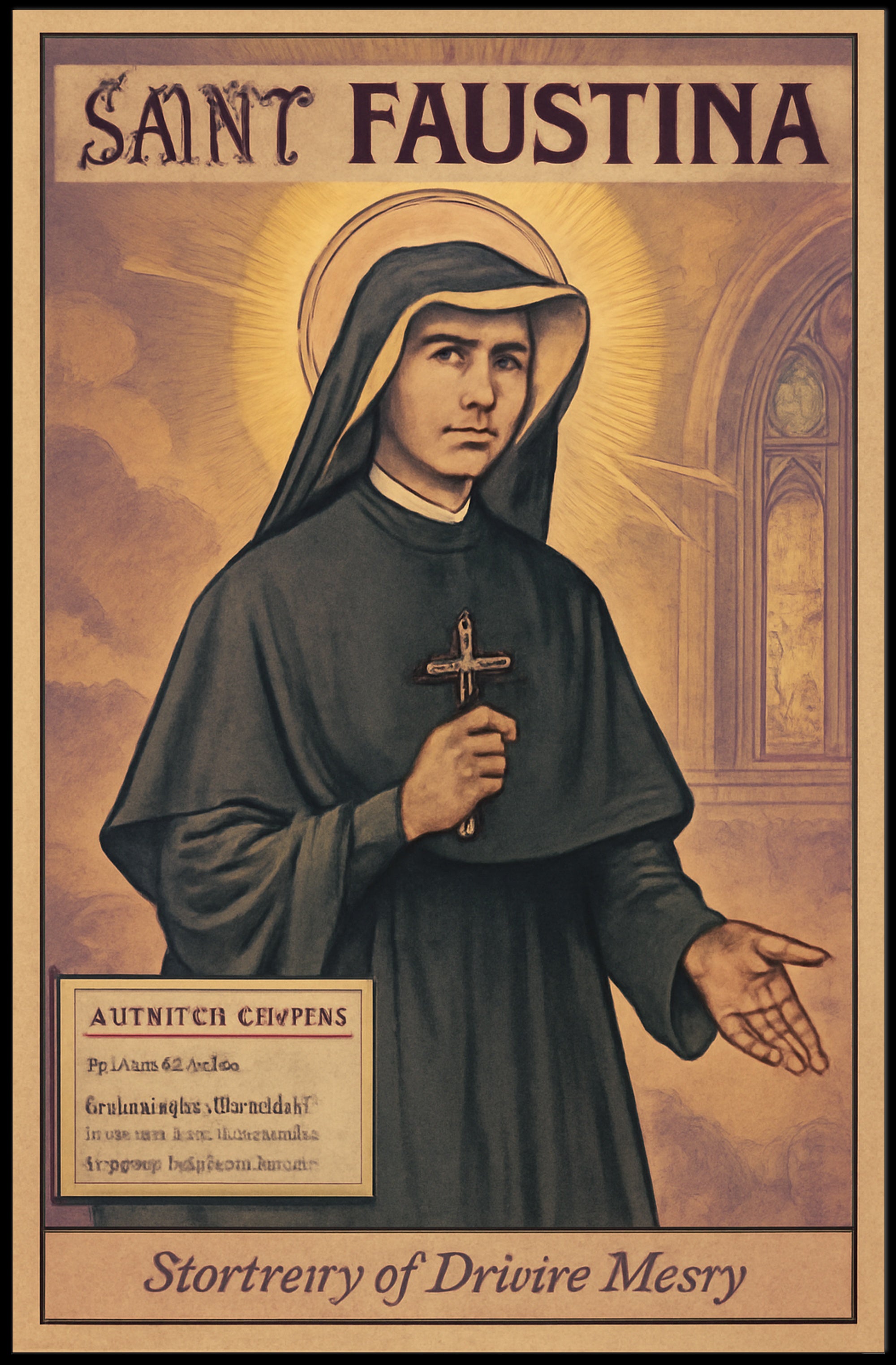 Saint Faustina Poster PosterGoat