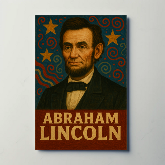 Abraham Lincoln Patriotic Portrait Vintage Poster