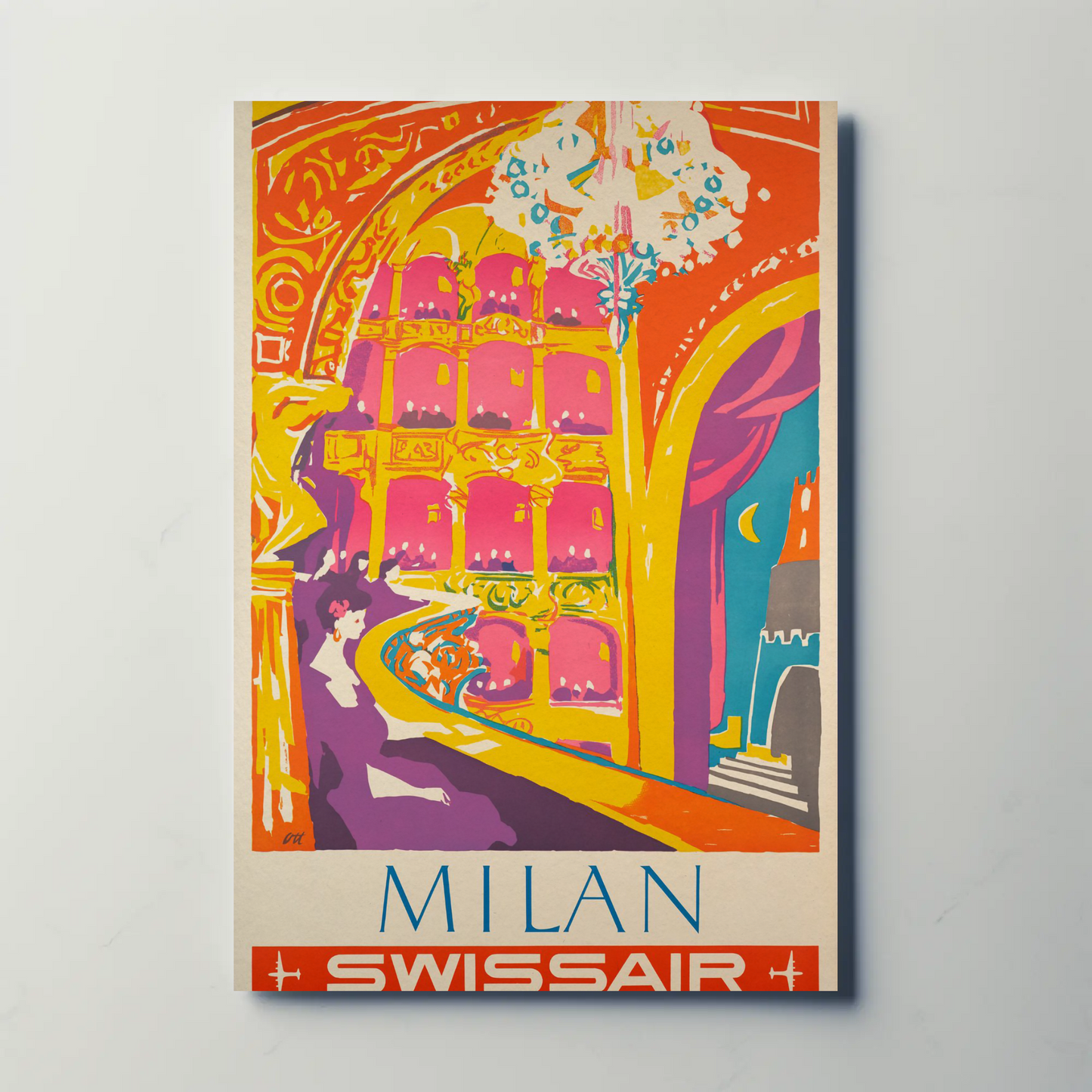 Swissair Milan 1953 Poster