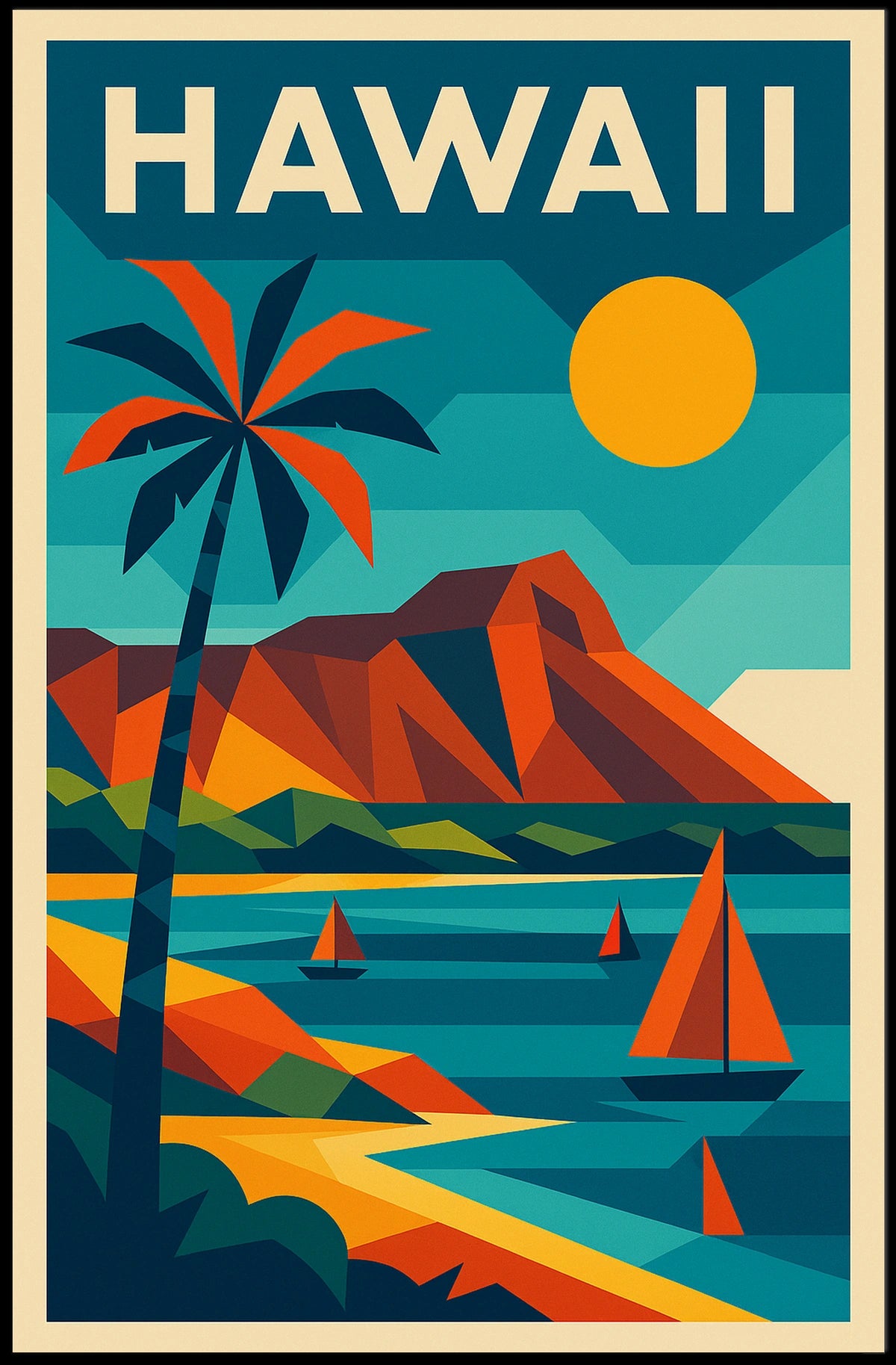 Vibrant Hawaii Landscape Poster