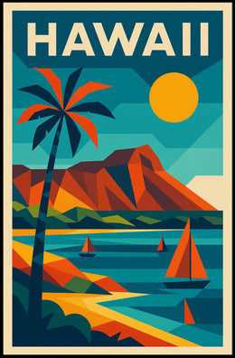 Vibrant Hawaii Landscape Poster