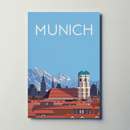Minimalist Munich Travel Poster