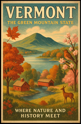 Vermont Scenic Beauty Travel Poster PosterGoat