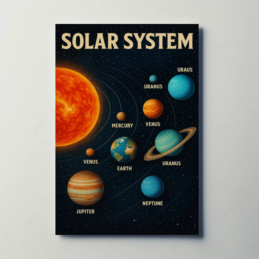 Solar System Astronomy Planets Orbit Sun Poster Poster