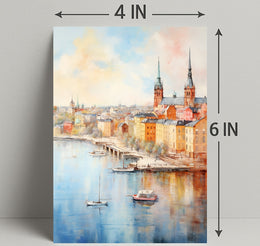 Serene Cityscape By The Water Poster