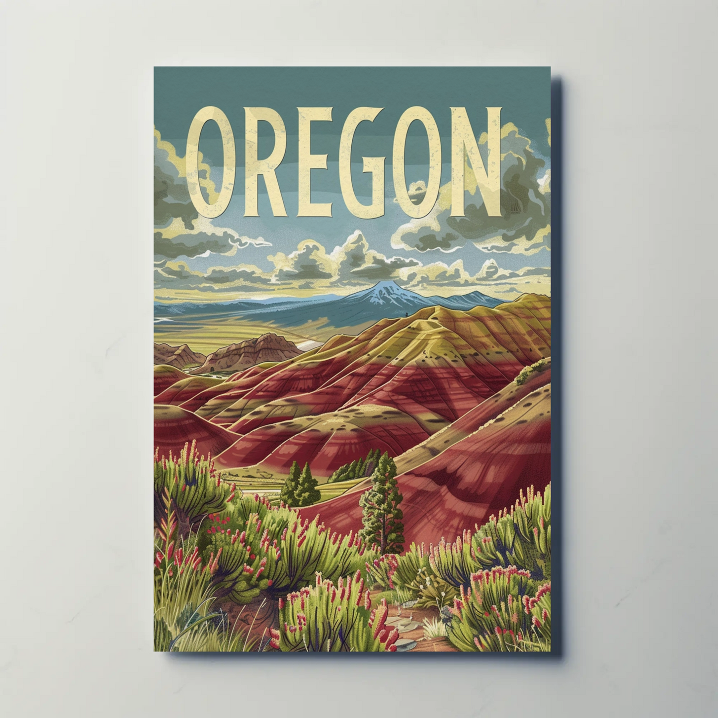 Oregon Painted Hills Wilderness Travel Poster