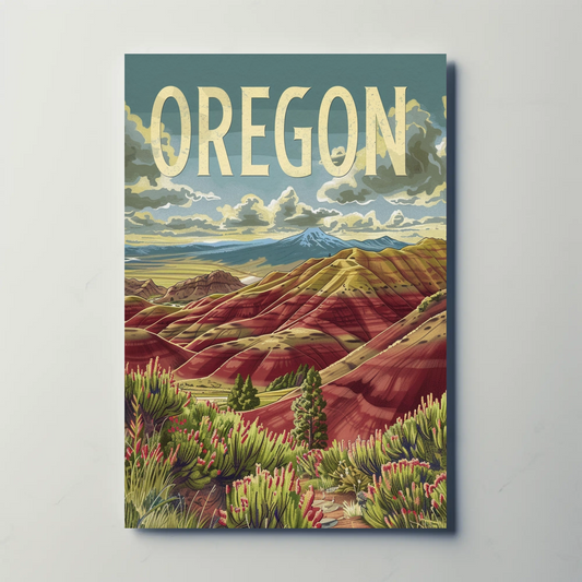 Oregon Painted Hills Wilderness Travel Poster
