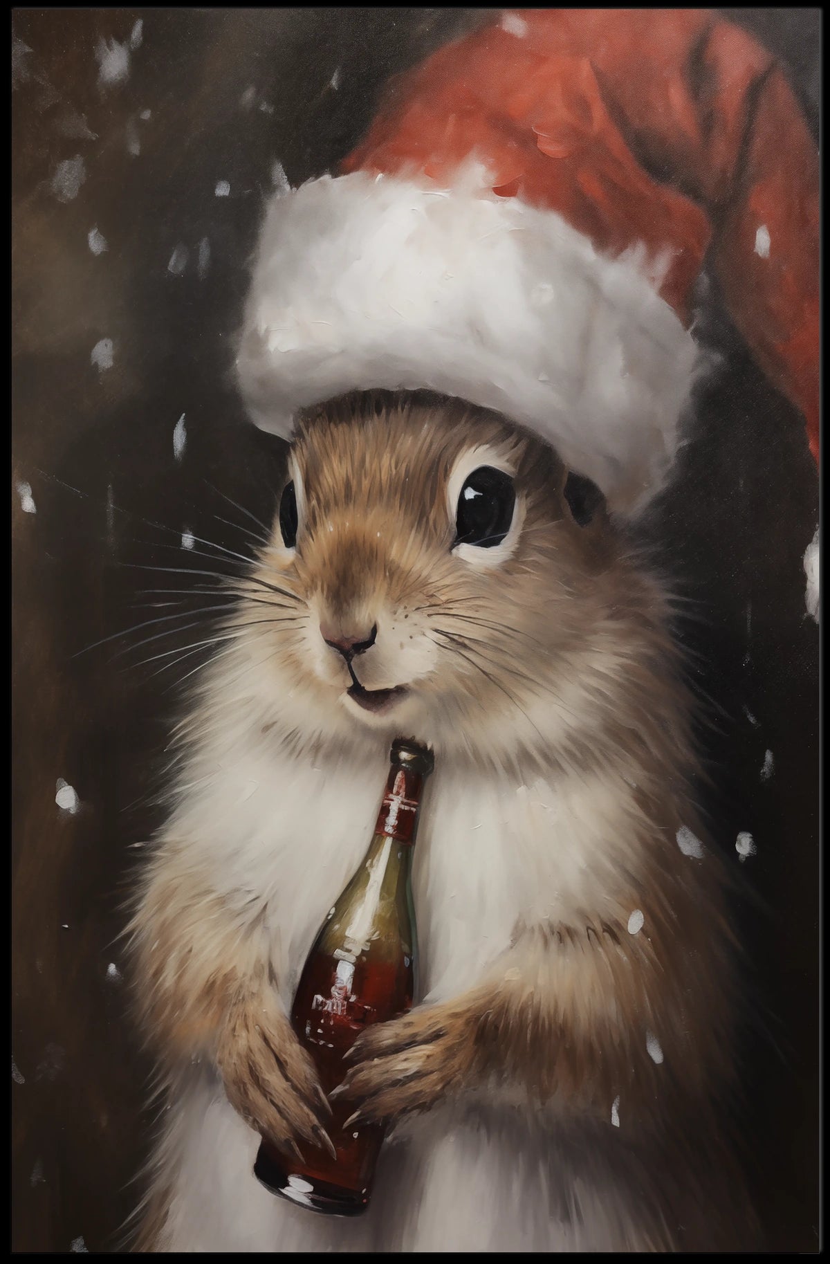 Festive Squirrel Celebration Poster