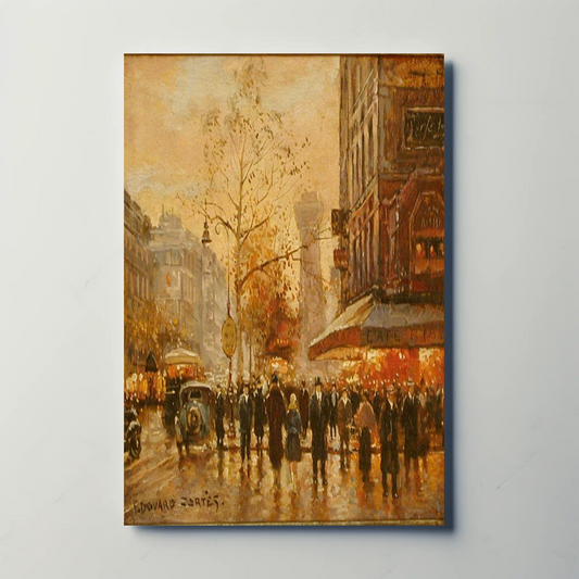 Vintage Paris Café – Evening Lights
