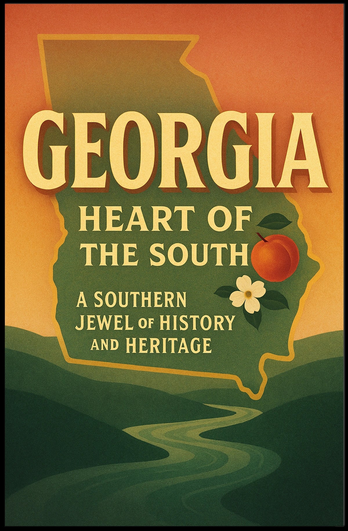 Georgia Heart Of The South Poster