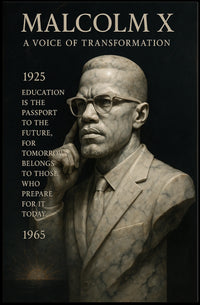 Malcolm X A Voice of Transformation Poster