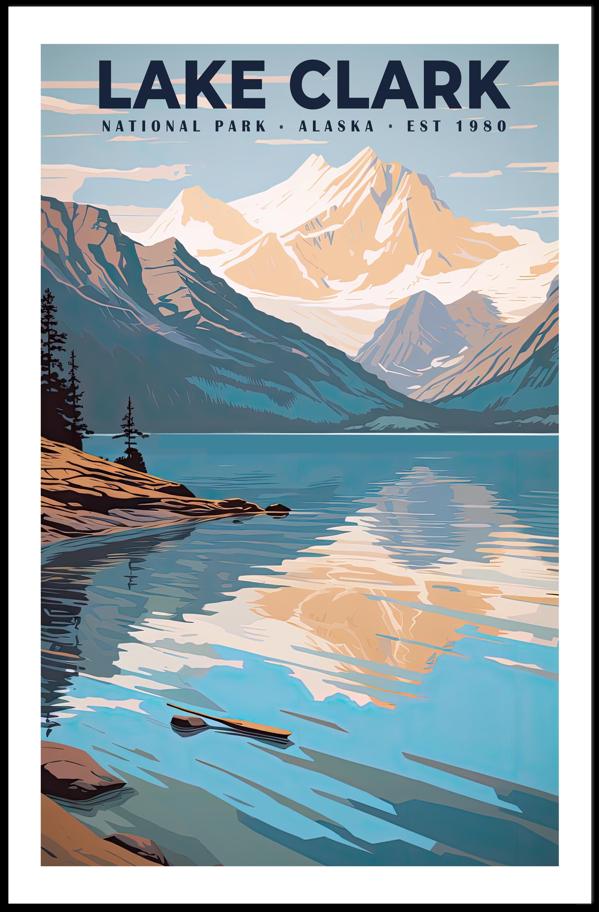 Lake Clark National Park Poster Scenic Travel Print