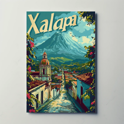 Xalapa Mexico Volcano Colonial Town View Travel Poster Travel Poster