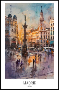 Madrid Cityscape Poster