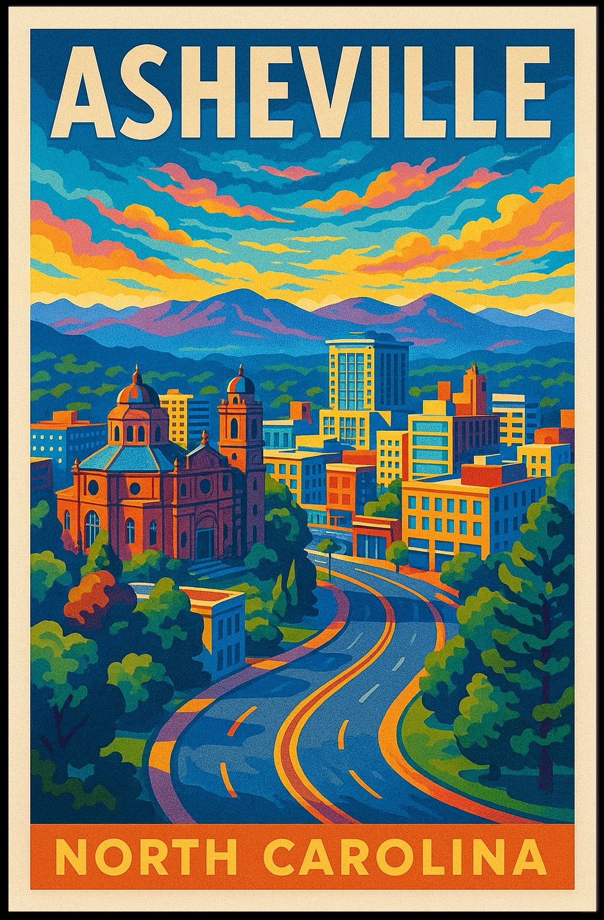 Asheville, North Carolina Poster