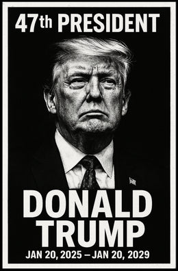 Trump Visionary Leader Cinematic Realism Patriotic Portrait American Flag Legacy Inspire Poster