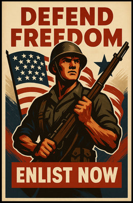 Defend Freedom Enlist Now Poster
