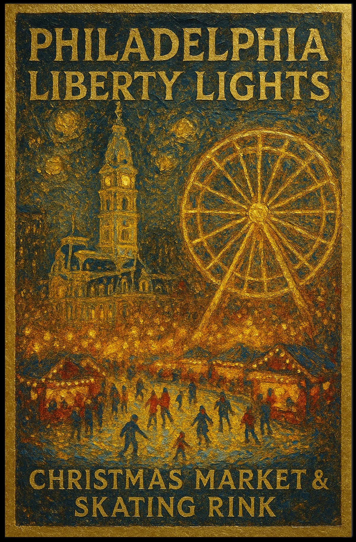 Philadelphia Liberty Lights Poster