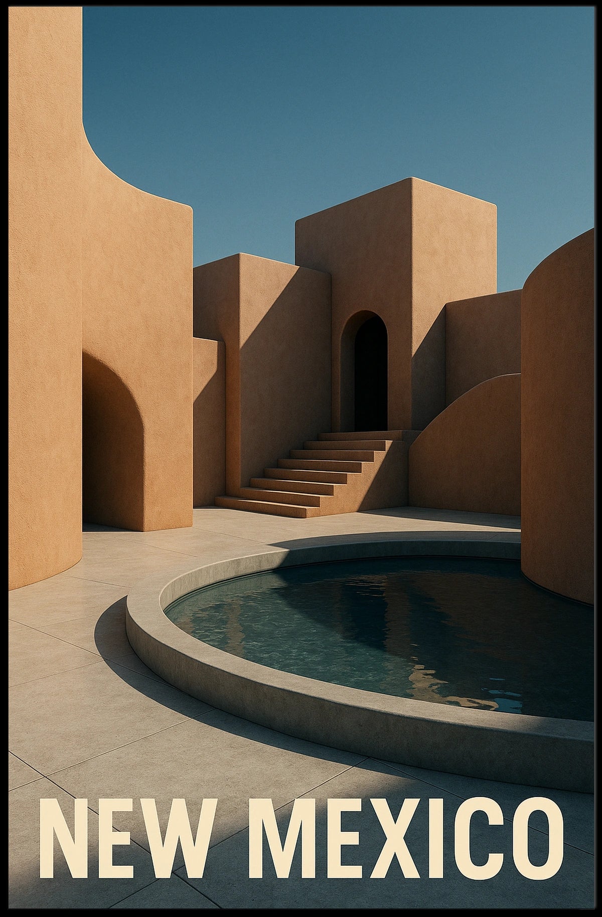 New Mexico Architectural Serenity Poster