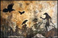 Mystical Gothic Ravens Fantasy Art Poster Print