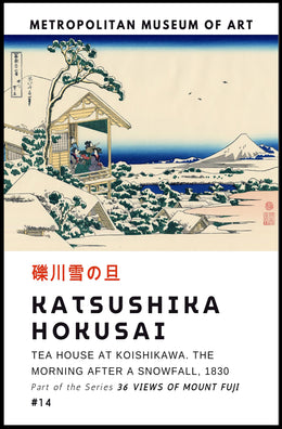Tea House at Koishikawa Katsushika Hokusai Poster