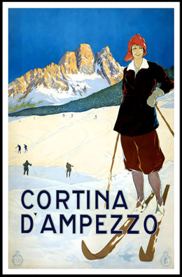 Cortina DAmpezzo Ski Resort Poster