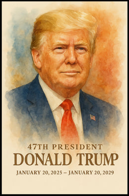 Trump Statesman Vision Patriotic Watercolor Poster