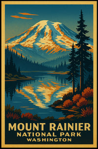 Mount Rainier National Park Poster