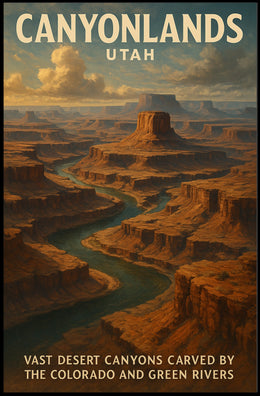 Canyonlands Utah Scenic Vintage Wanderlust Poster