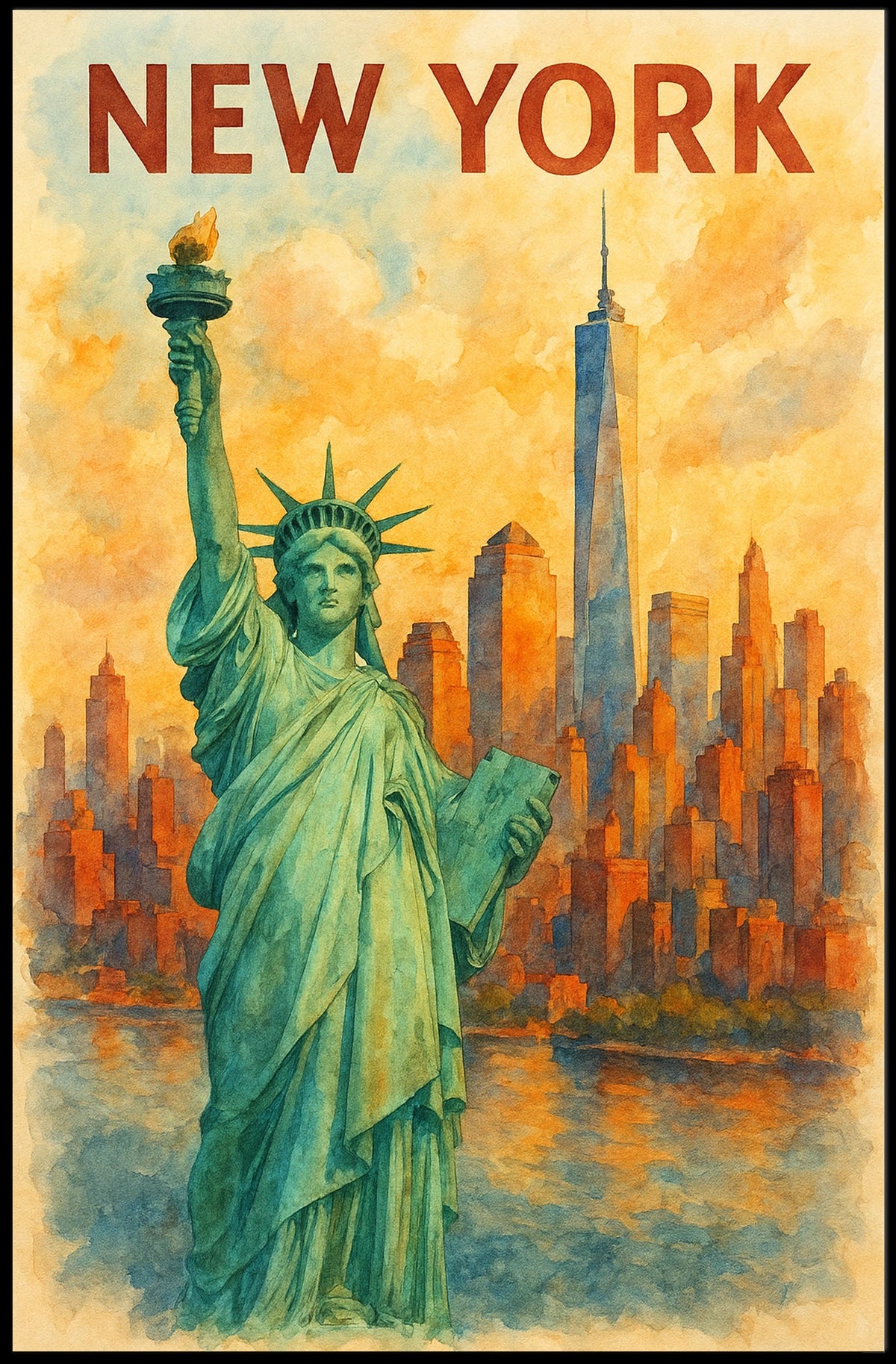 New York Cityscape Poster