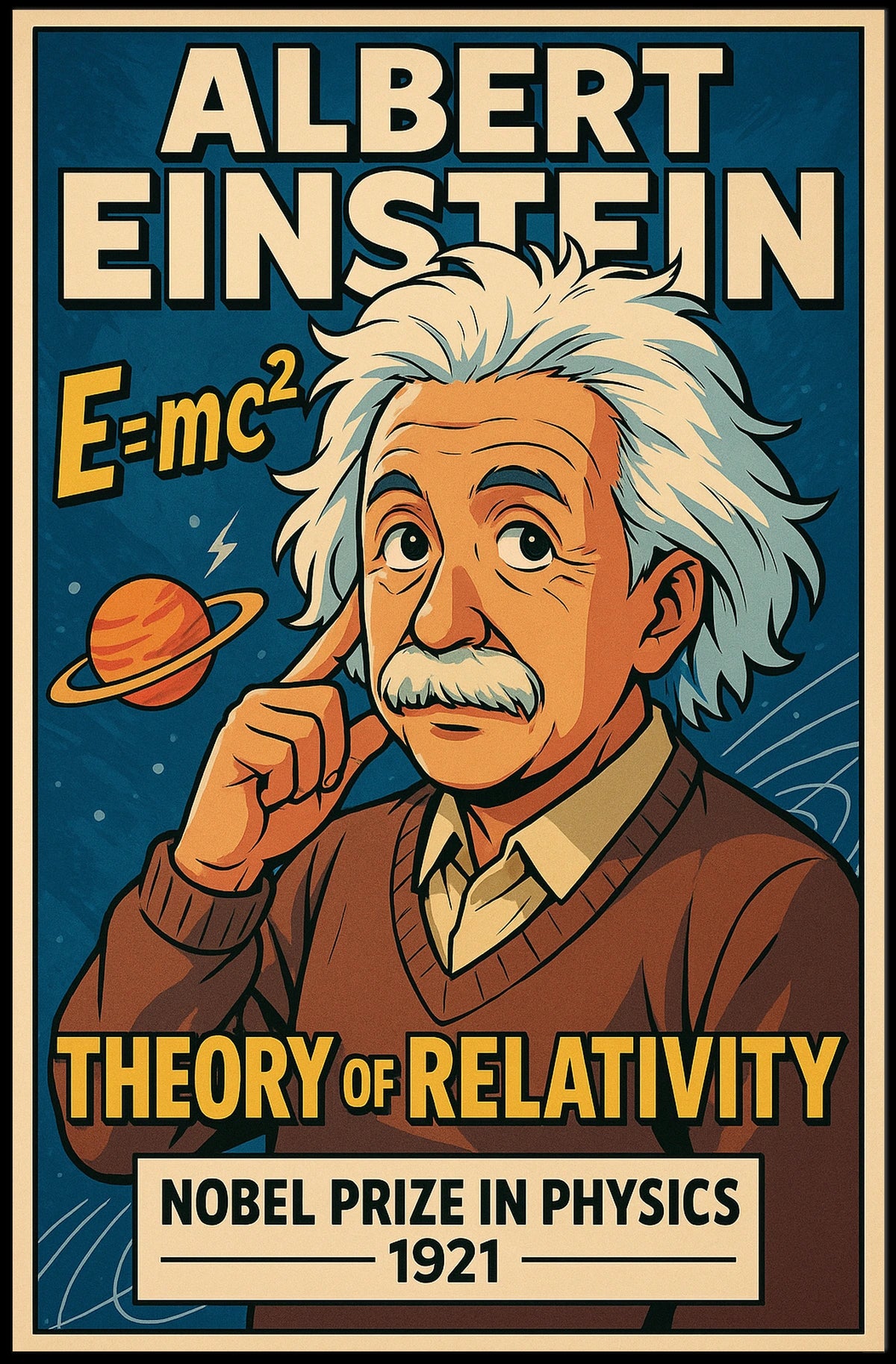 Einstein Relativity Vintage Decor Poster