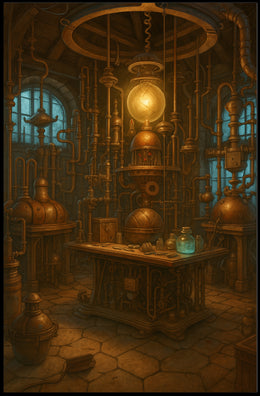 Steampunk Laboratory Adventure - Fantasy or Mythology Poster