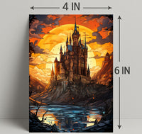 Enchanted Castle At Sunset Poster