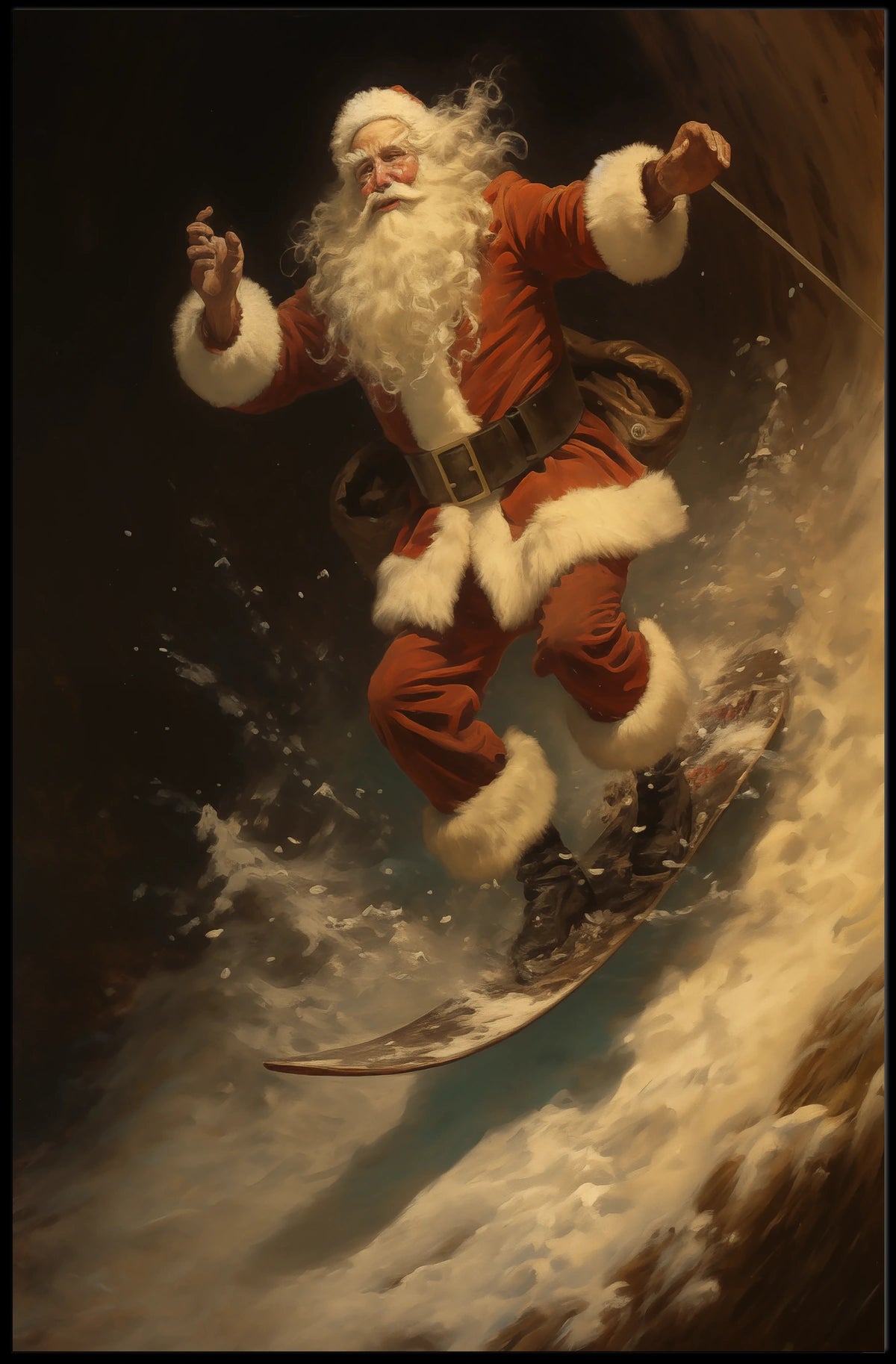 SantaS Snowboard Adventure Poster