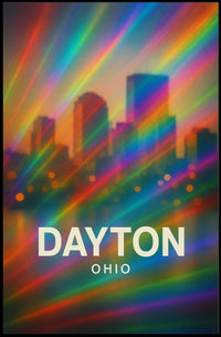 Dayton Ohio Cityscape Digital Painting Decor Lovers Poster