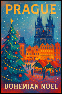 Prague Bohemian Noel Poster