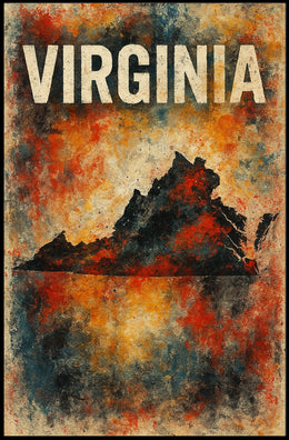 Virginia State Silhouette Poster