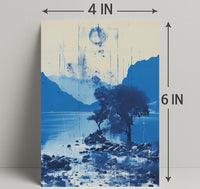 Tranquil Blue Landscape Poster